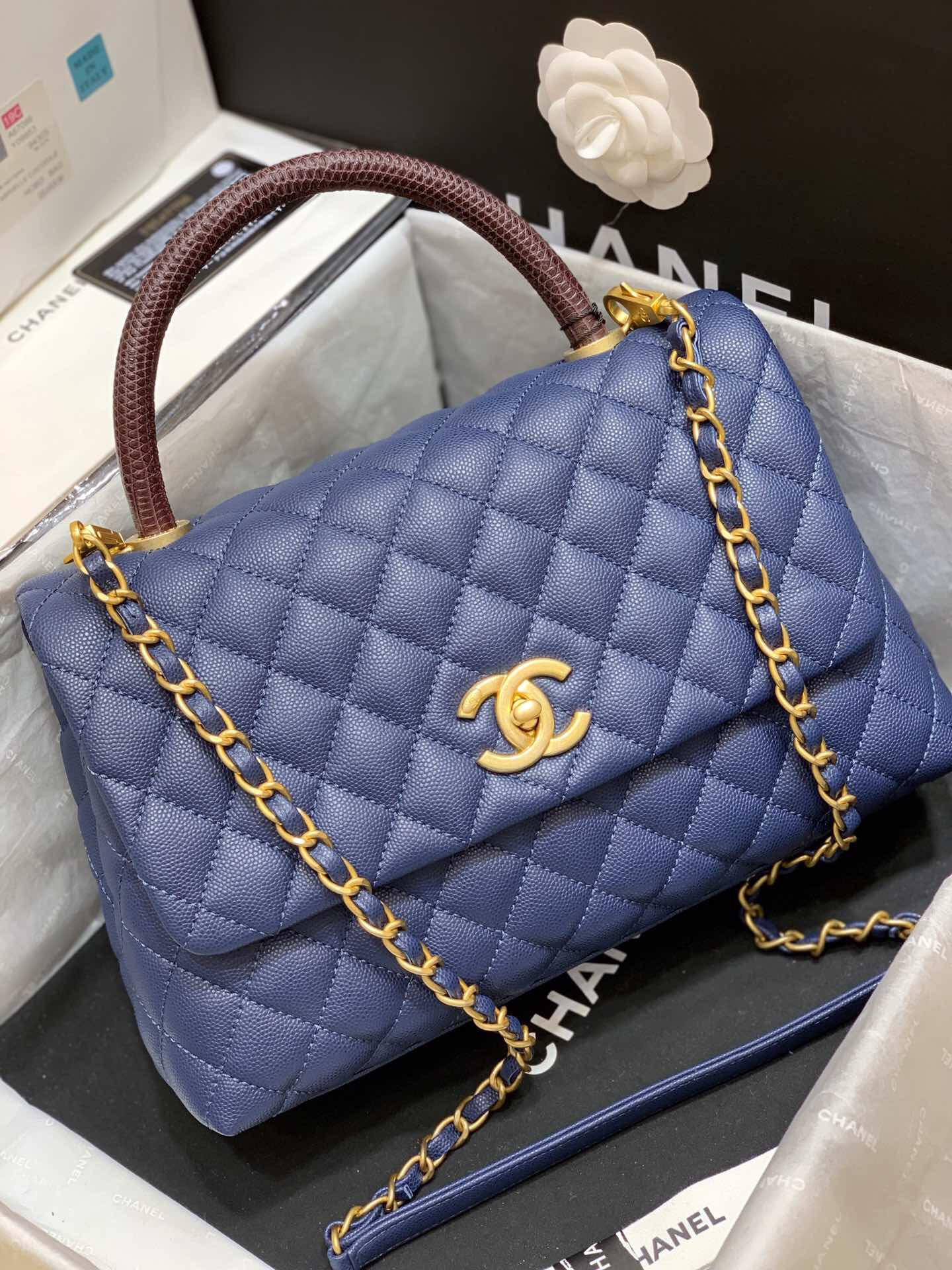 Ch**el COCO Handle bag medium 28cm