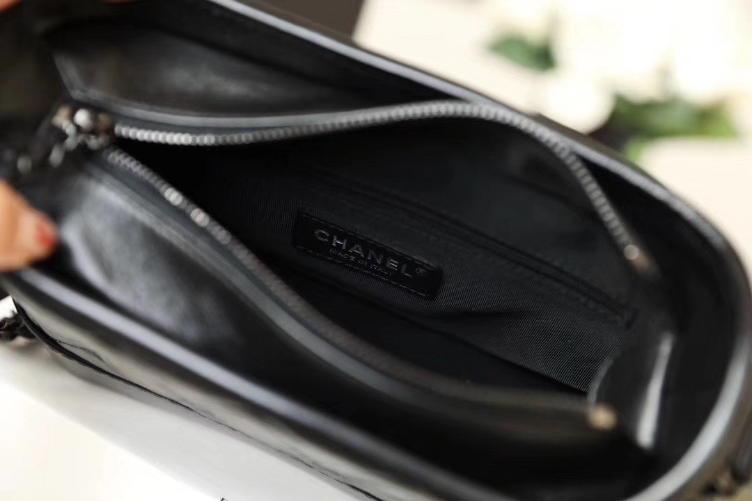Ch**el small Gabrielle bag all black 20cm