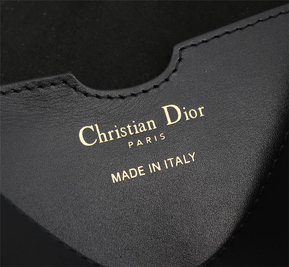 LARGE D10r BOBBY BAG Black Box Calfskin