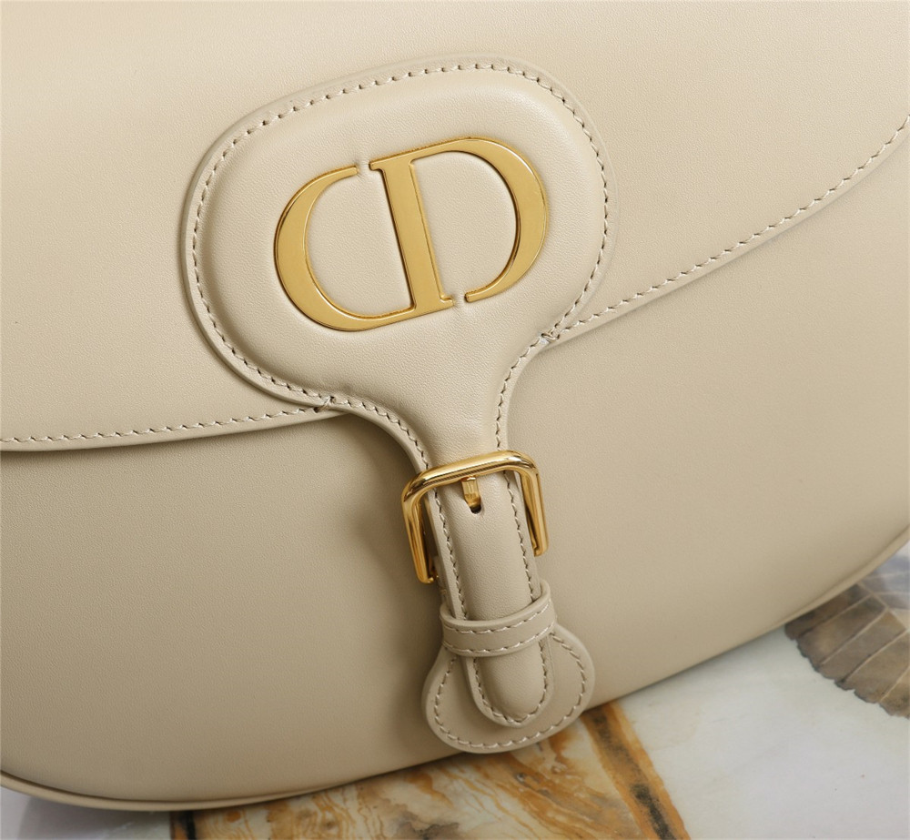 LARGE D10r BOBBY BAG Beige Box Calfskin