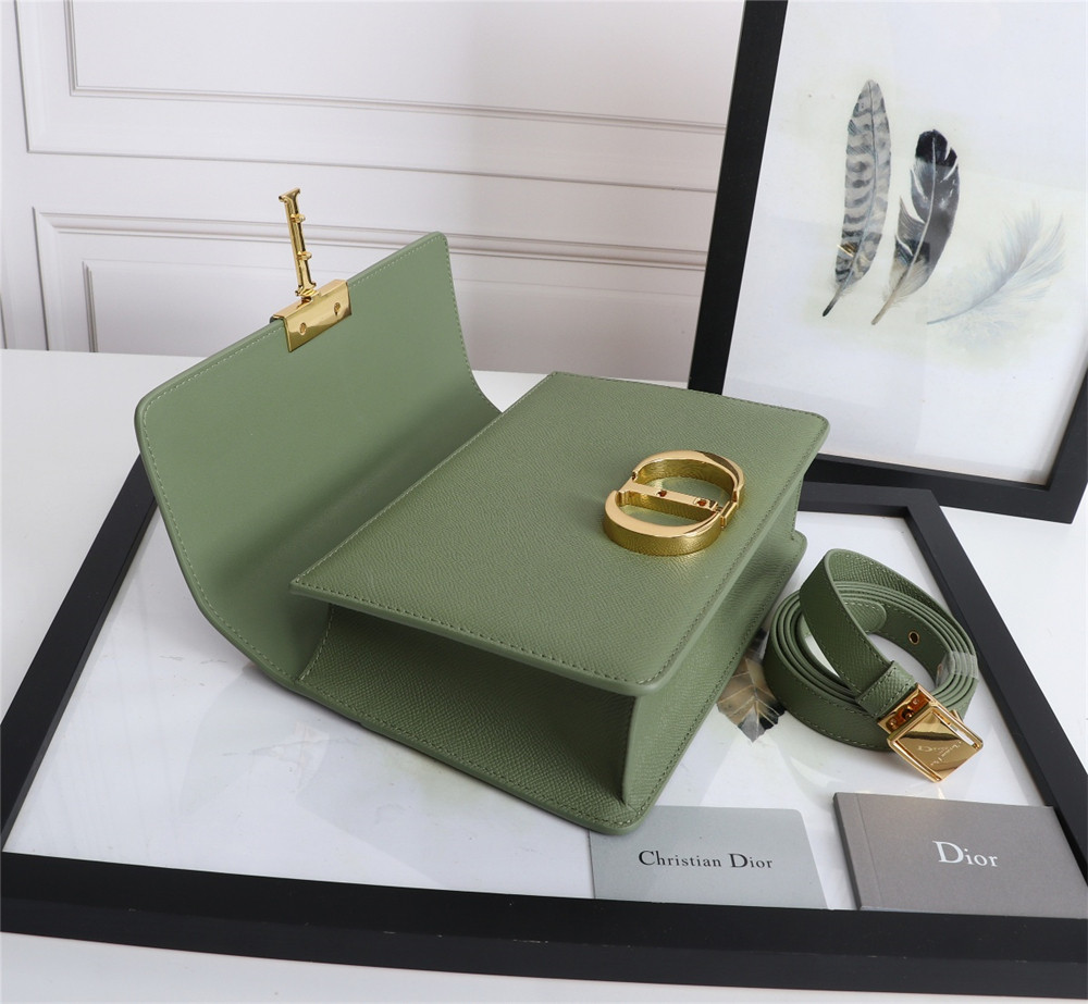 D10r 30 MONTAIGNE CHAIN BAG Grained Green