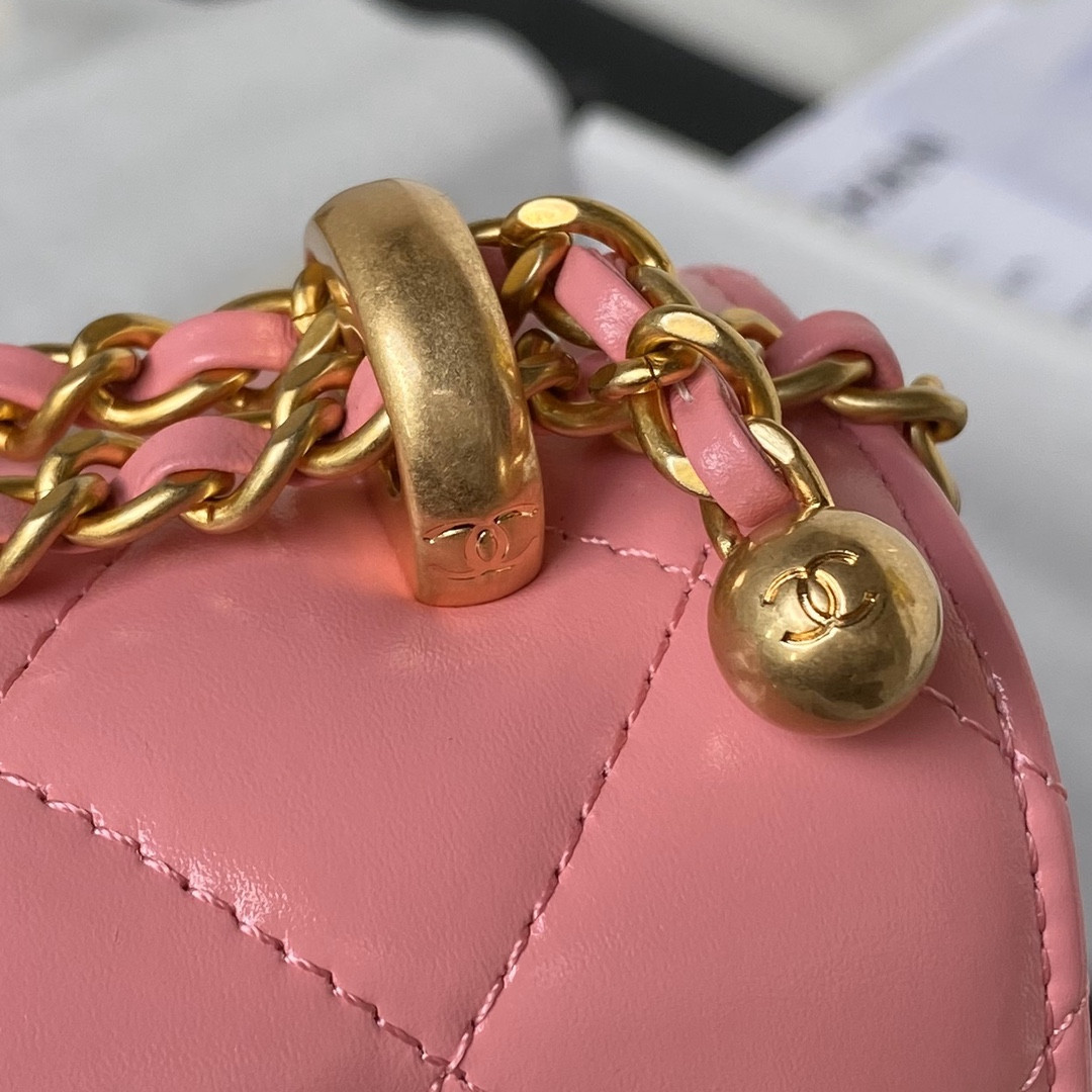 Ch**el MINI FLAP BAG PINK 12×19×8cm