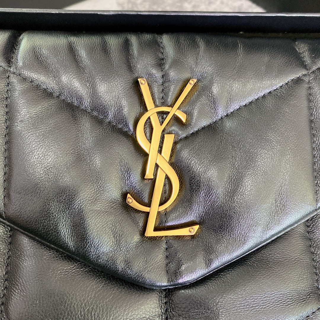 Y51 PUFFER SMALL IN NAPPA LEATHER BLACK 11.4 X 6.6 X 4.3 INCHES