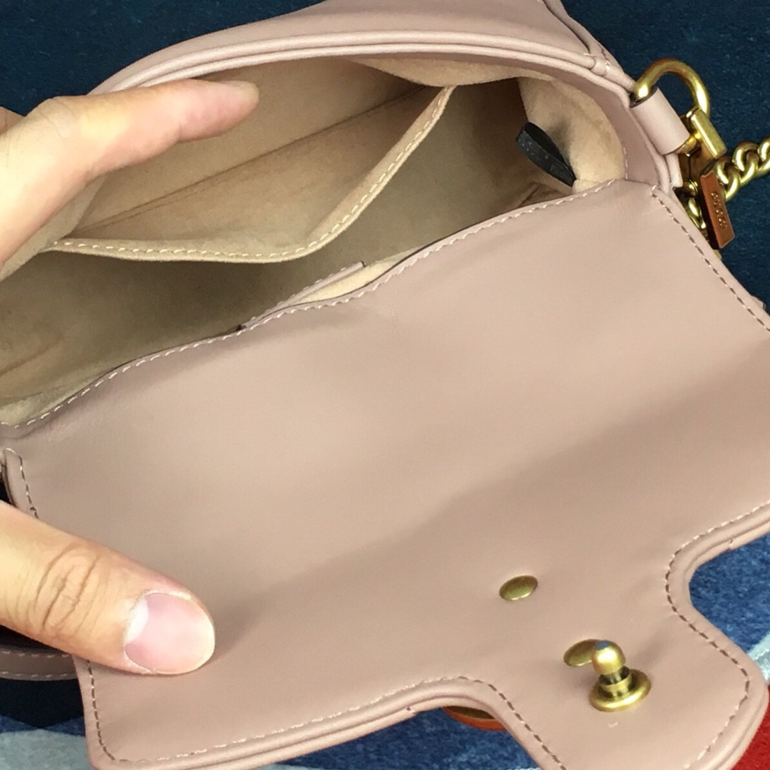 Gvc*1 GG MARMONT MATELASSÉ MINI BAG PINK 8.5"W x 5"H x 2.5"D