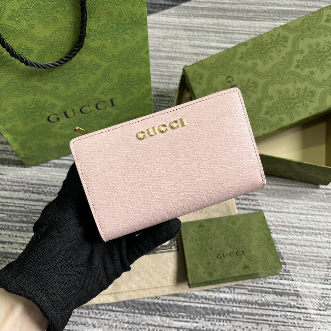 Gvc*1 Script Zip-Around Wallet pink 14 x 18.5 x 3cm