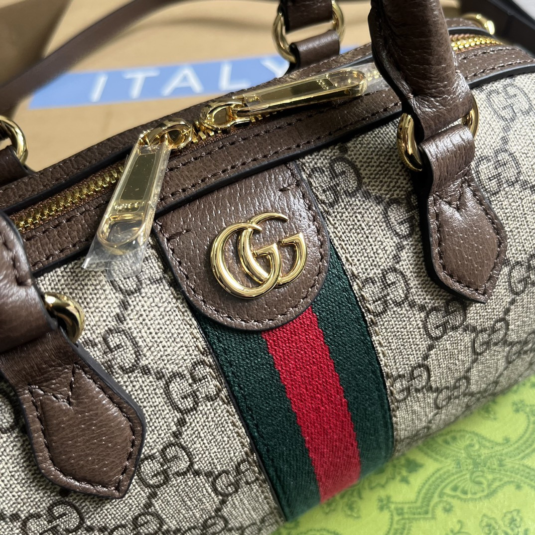Gvc*1 OPHIDIA S*pER small BAG Beige and ebony 14x21.5x11.5cm