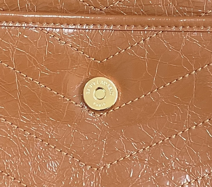 Y51 NIKI MEDIUM IN VINTAGE LEATHER LIGHT CARAMEL 11 X 7.8 X 3.3 INCHES