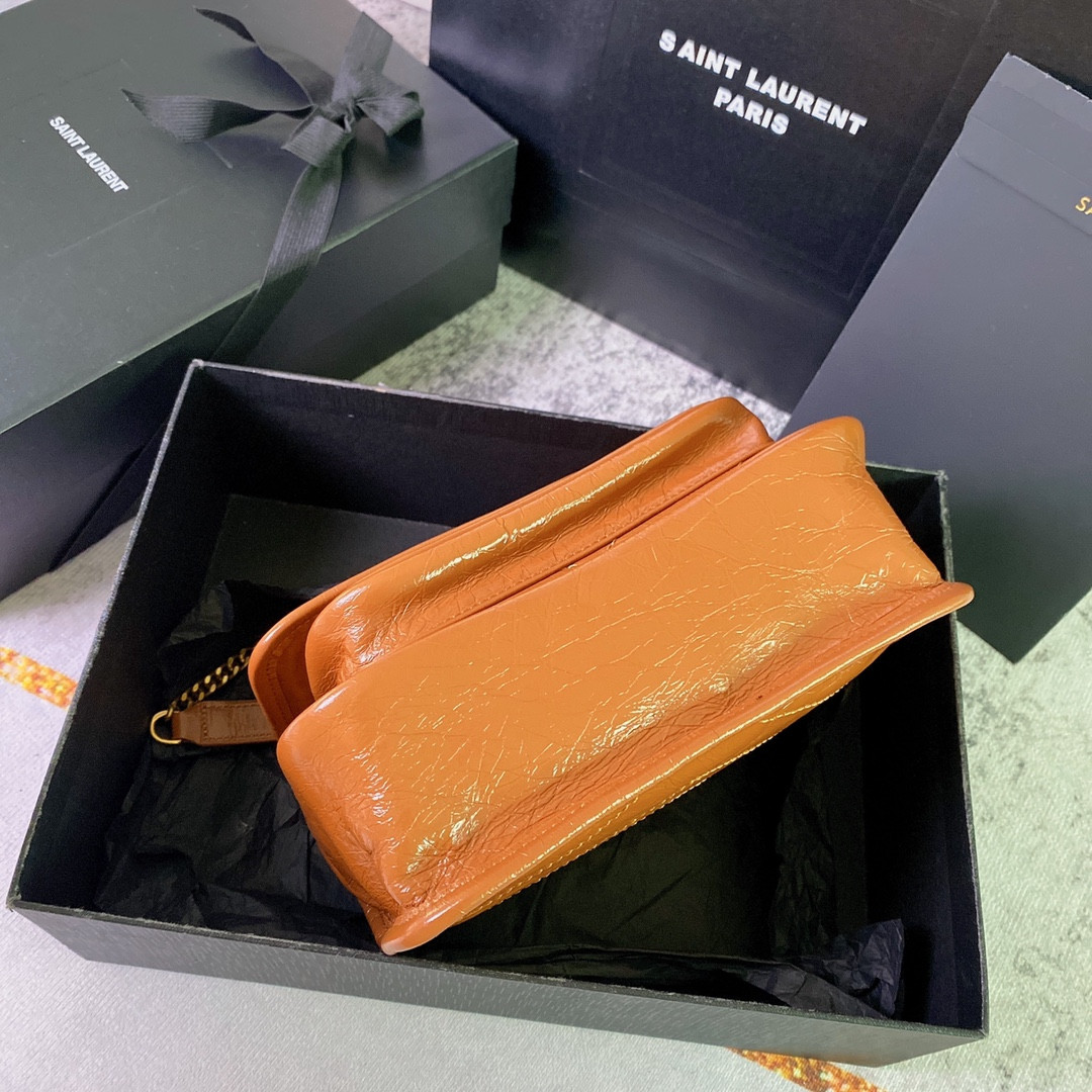 Y51 NIKI BABY IN VINTAGE LEATHER LIGHT CARAMEL 8.2 X 6 X 2.9 INCHES