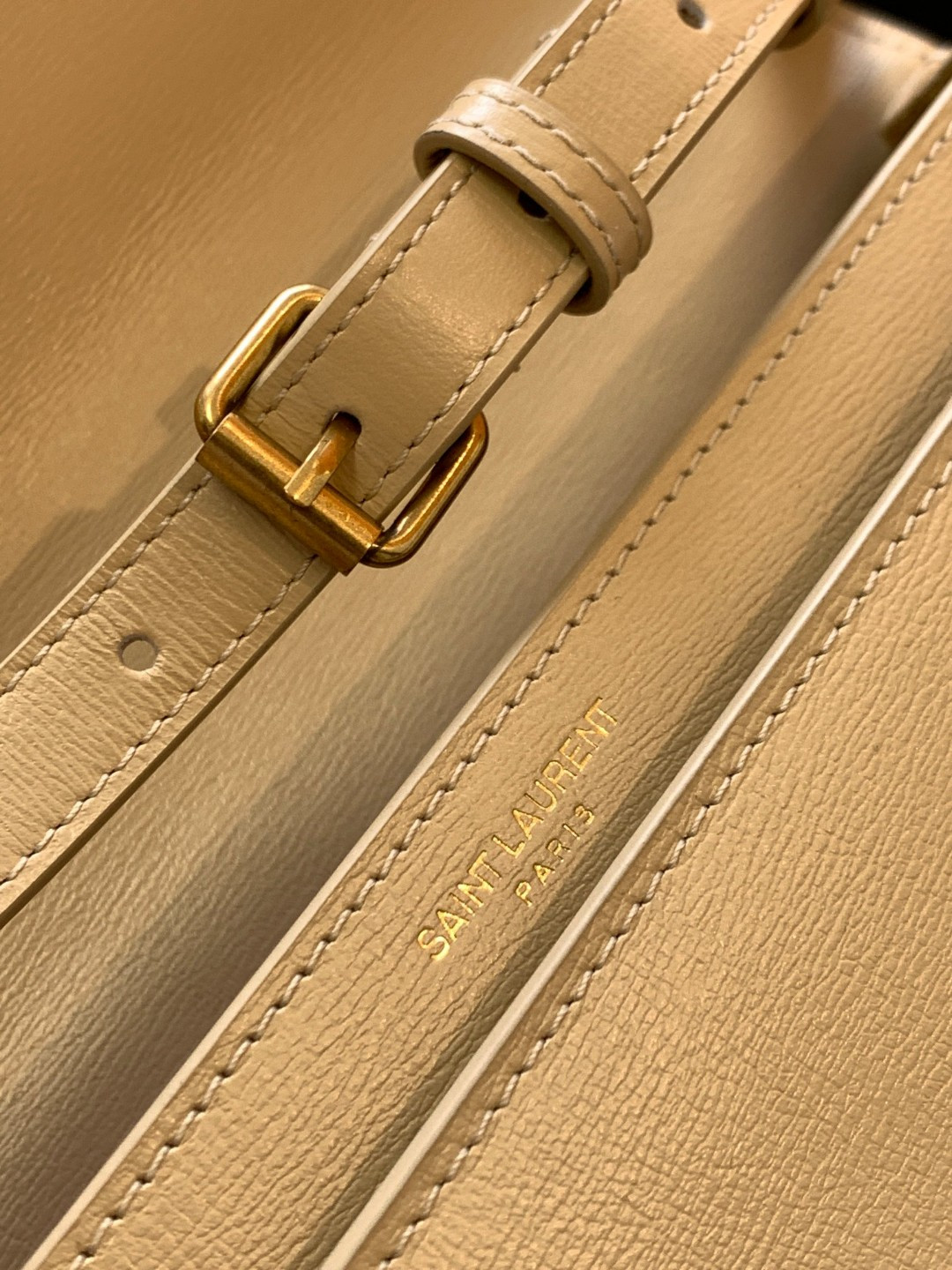 Y51 SUNSET LARGE IN SMOOTH LEATHER BEIGE 22x8x16cm