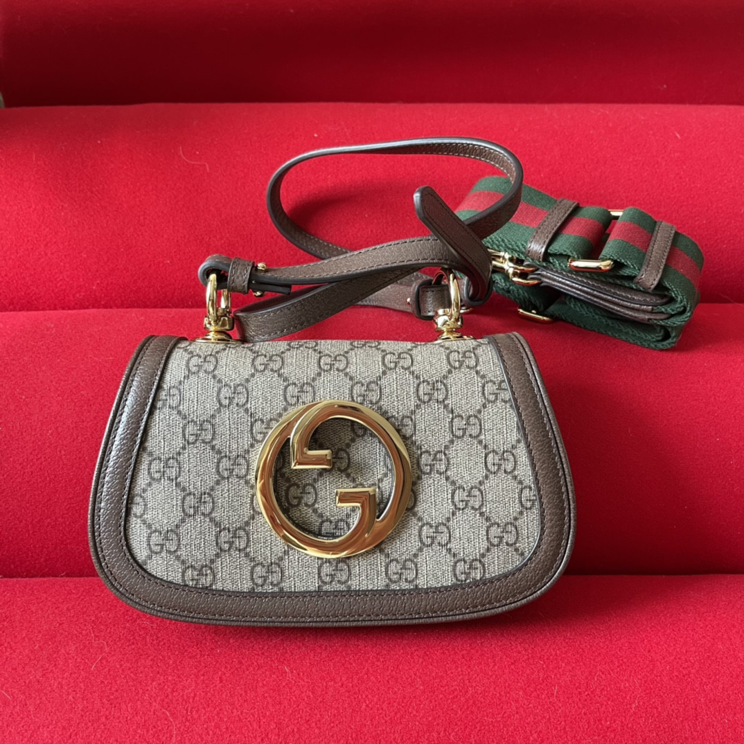 Gvc*1 BLONDIE MINI BAG Beige and ebony 8.7"W x 5.1"H x 2.2"D