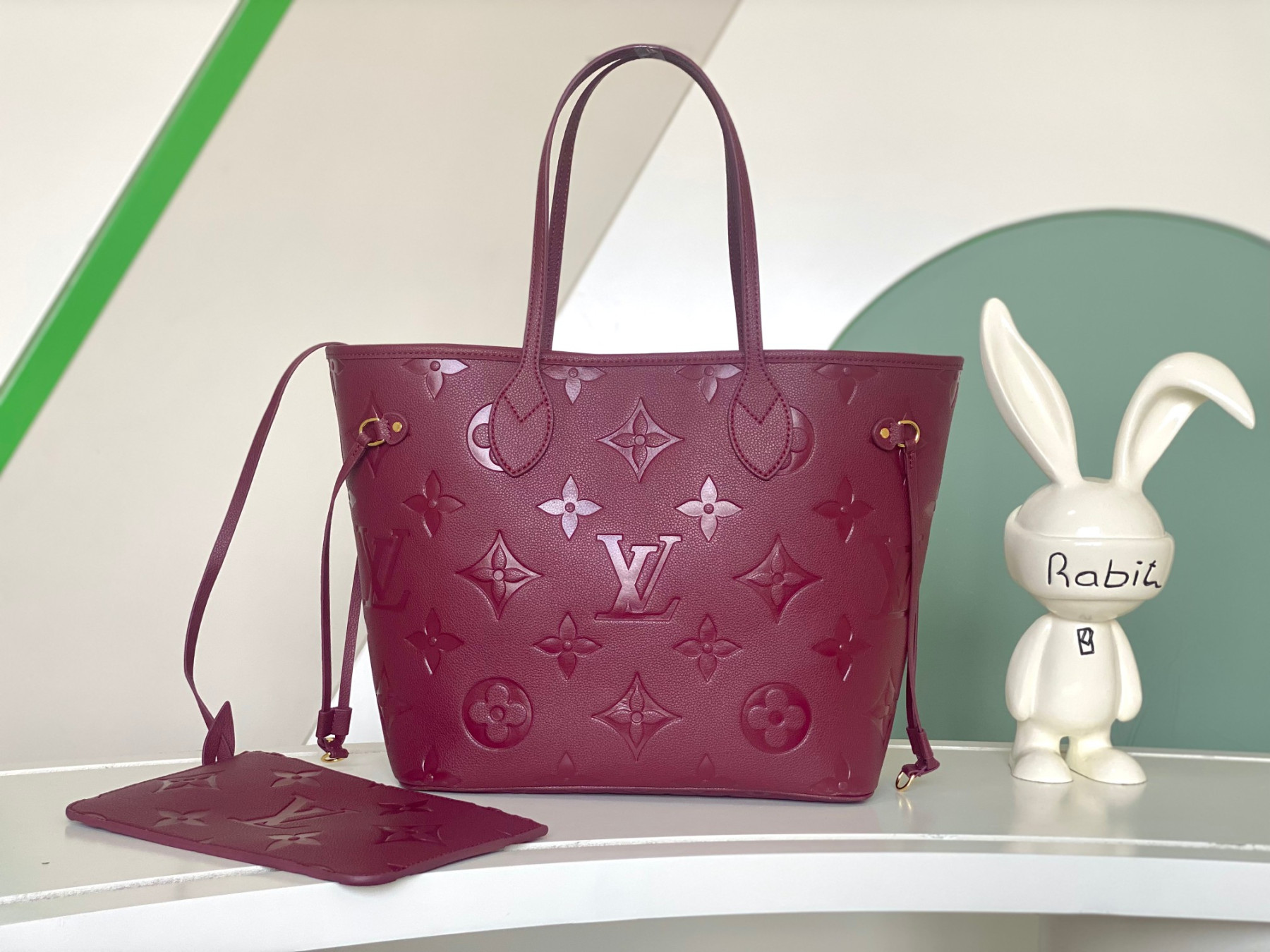 LV M46599 Neverfull MM 12.6 x 11.4 x 6.7 inches Without Box