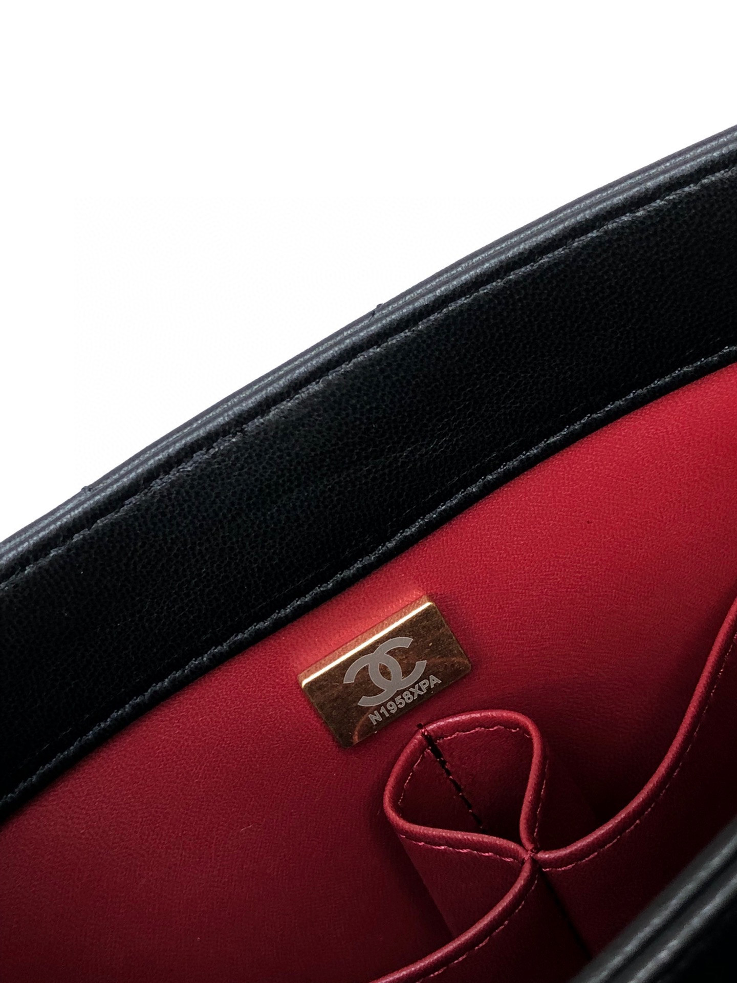 Ch**el FLAP BAG WITH TOP HANDLE 6.6 × 9.8 × 4.7 in