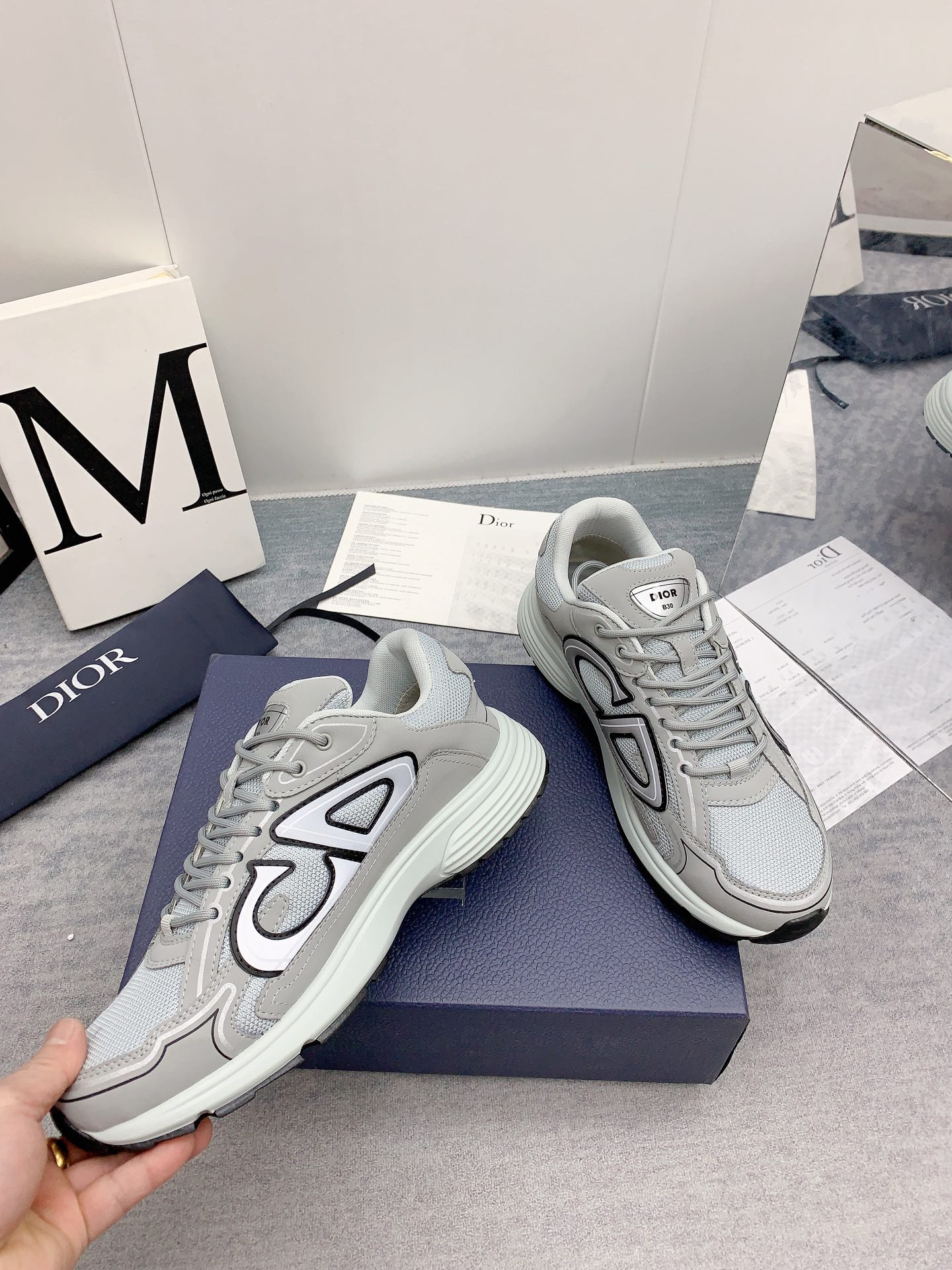 D10r B30 Sneaker Gray Mesh and Technical Fabric