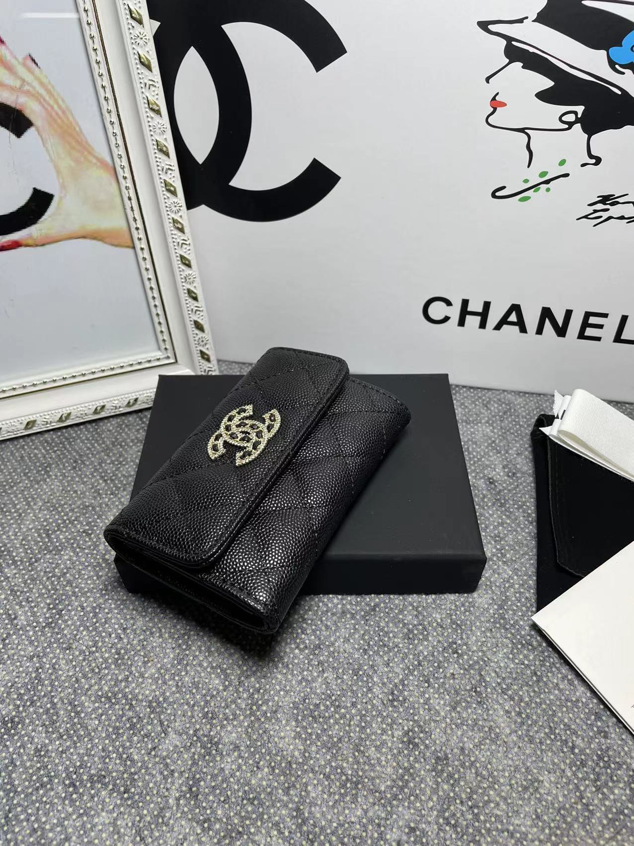 Ch**el COIN PURSE 11×8.5×3cm