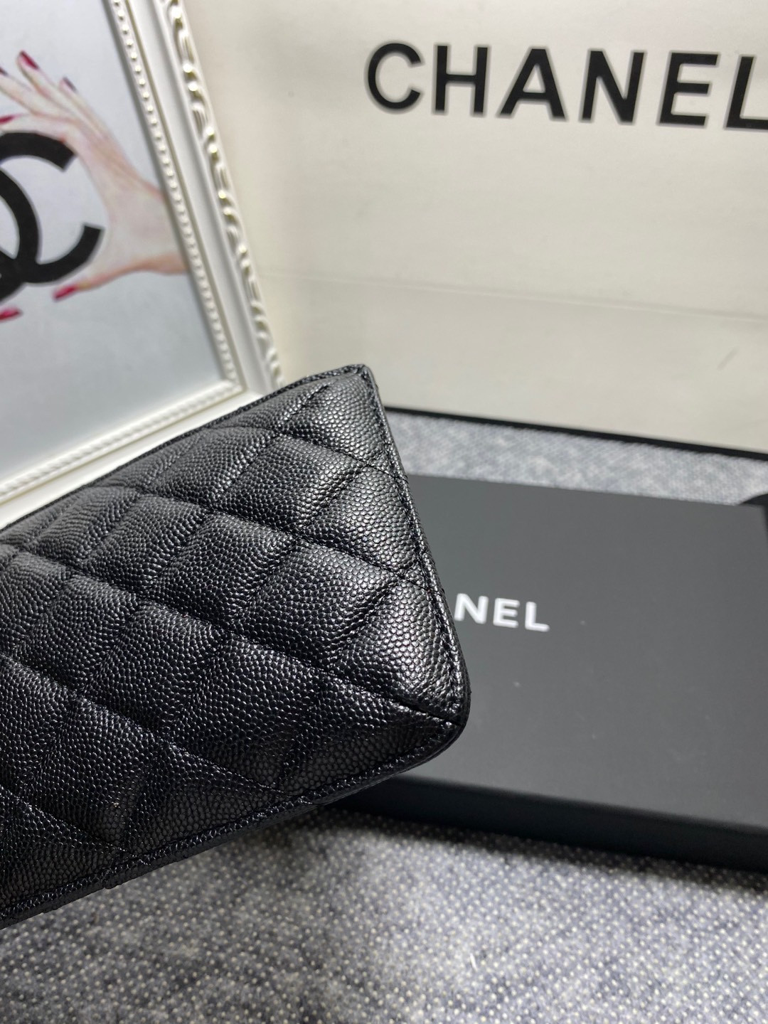 Ch**el LONG ZIPPED WALLET 19-11cm