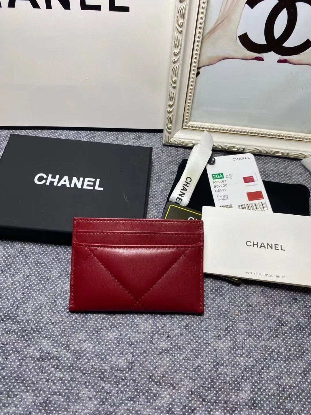Ch**el CARD HOLDER 11.2×7.5×0.5cm
