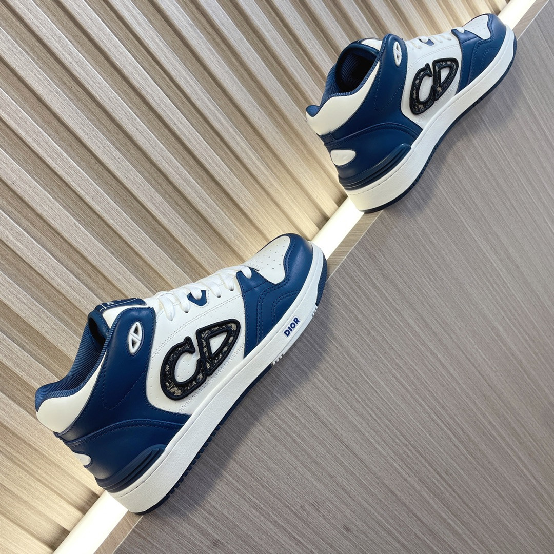 UA D10r B57 Mid-Top Sneaker Navy Blue and White