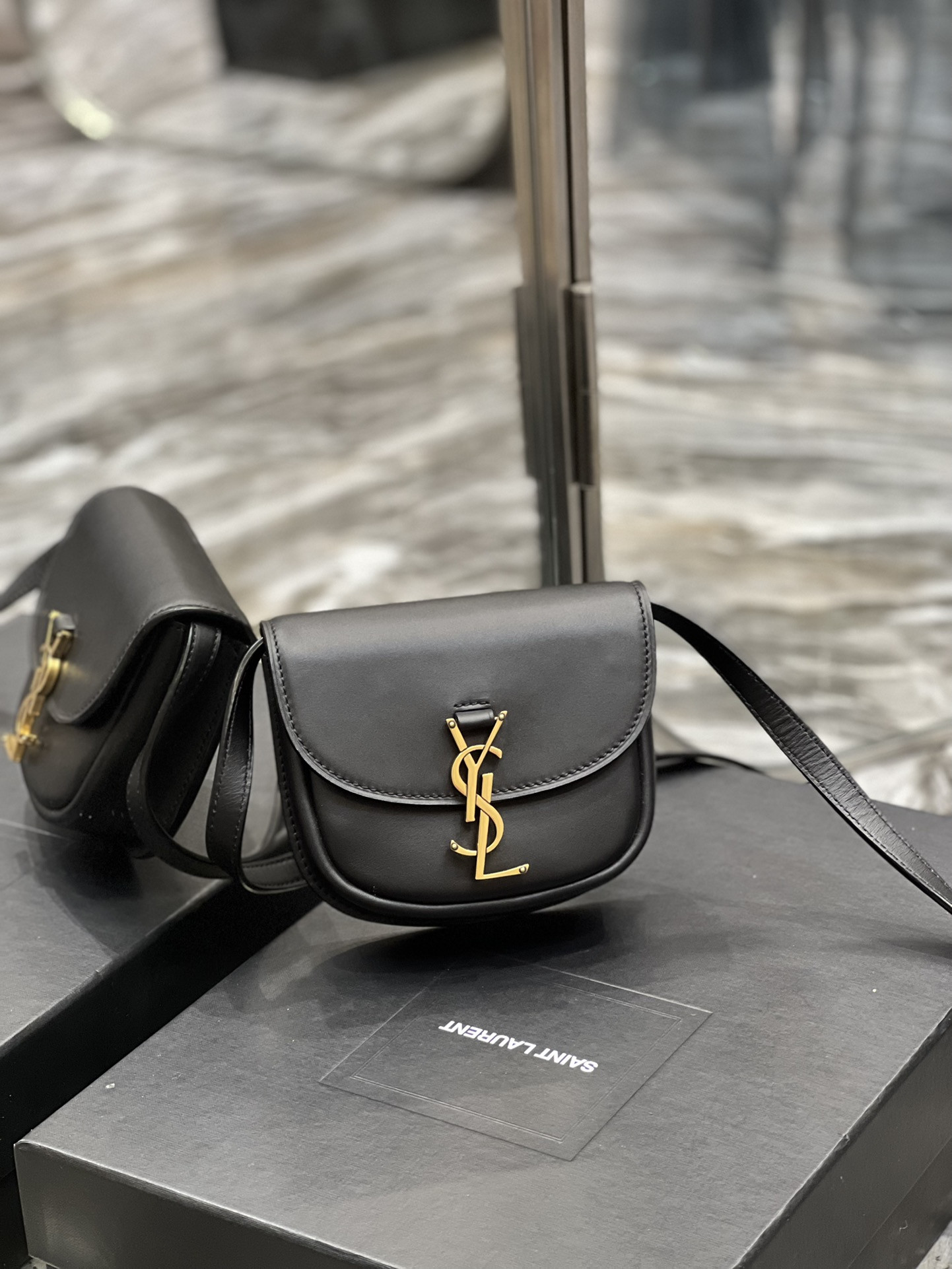 Y51 KAIA SMALL SATCHEL IN SMOOTH LEATHER 15x14x4.5cm