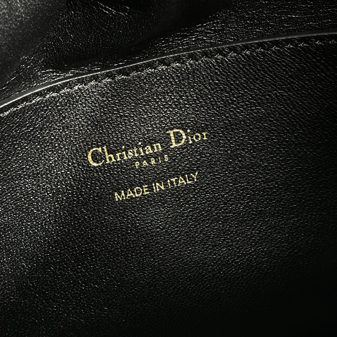 Medium D10r Nolita Bag Black Macrocannage Lambskin 10.5 x 10 x 2 inches