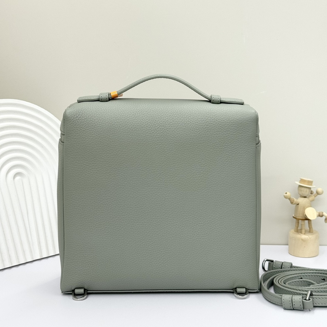 L0r0 P1ana Extra Pocket backpack L23.5 Grained Calfskin 23 x 21 x 8 cm