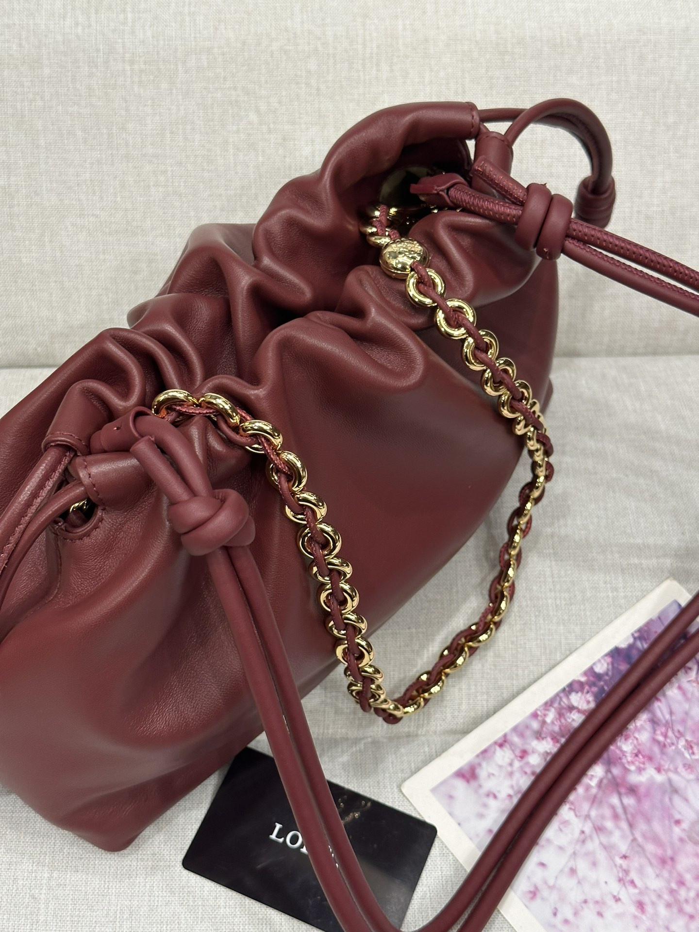 L0ew* Medium Flamenco purse in mellow nappa lambskin 30x10.5x20cm