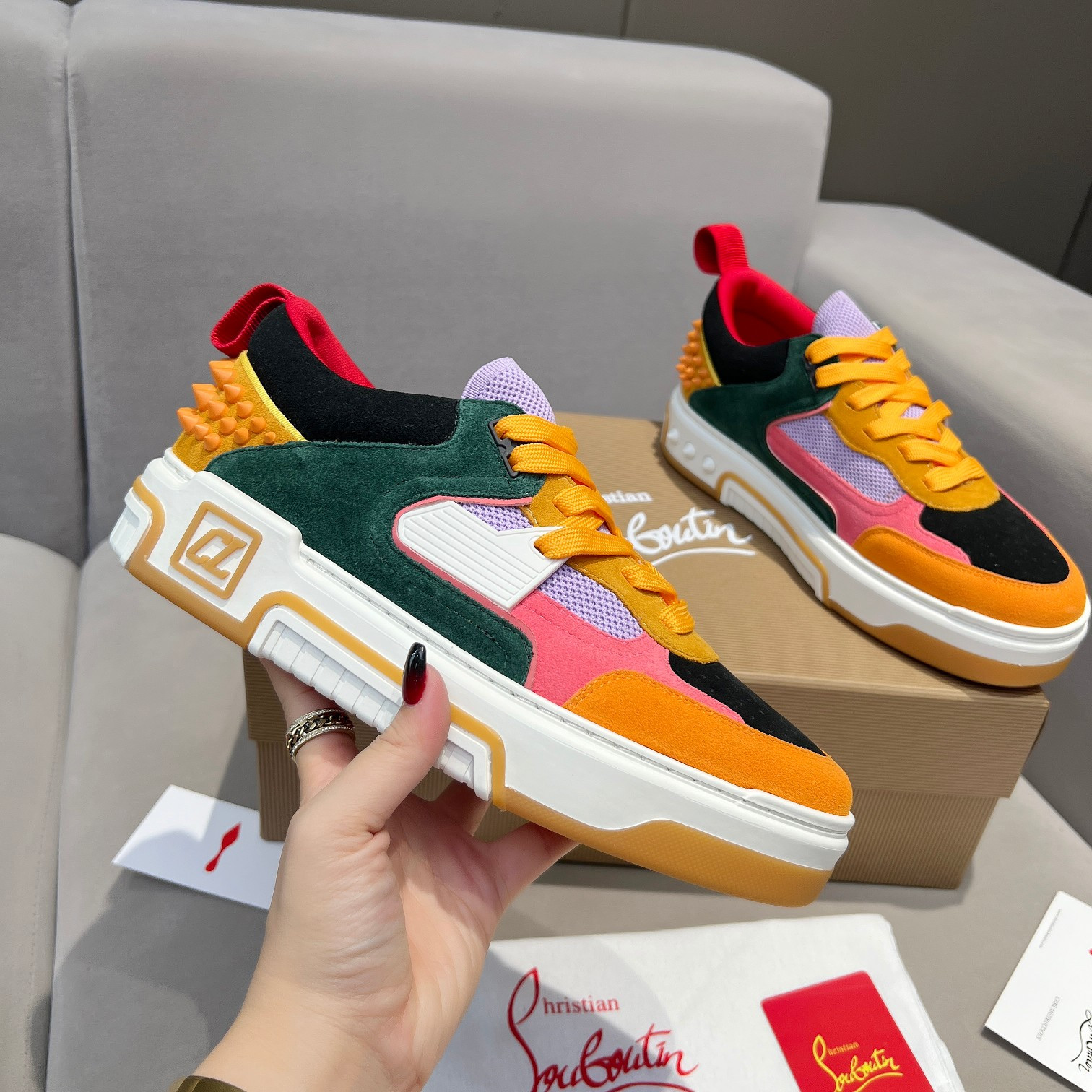 UA Chr1st1an Louboutin 2024 [New]ASTROLOUBI Unisex Thick-Soled Sneakers