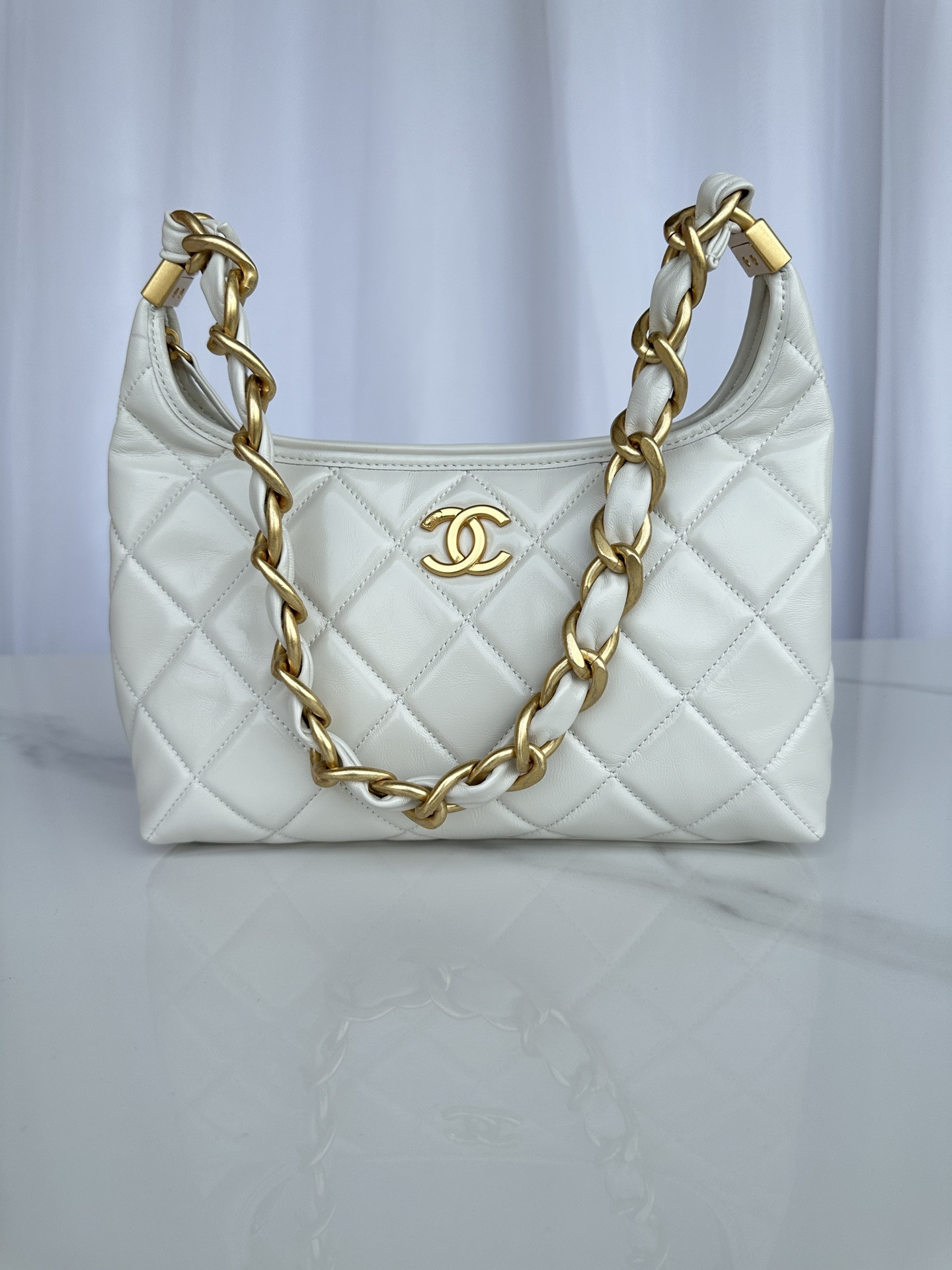 Ch**el Hobo Handbag 30×35×9cm