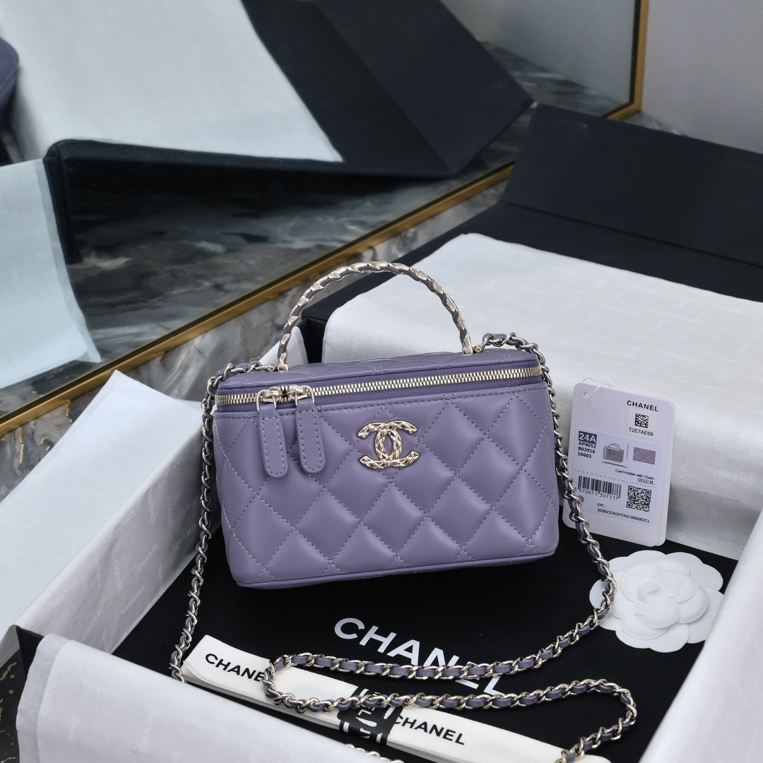 Ch**el Clutch With Chain 10x16x8cm