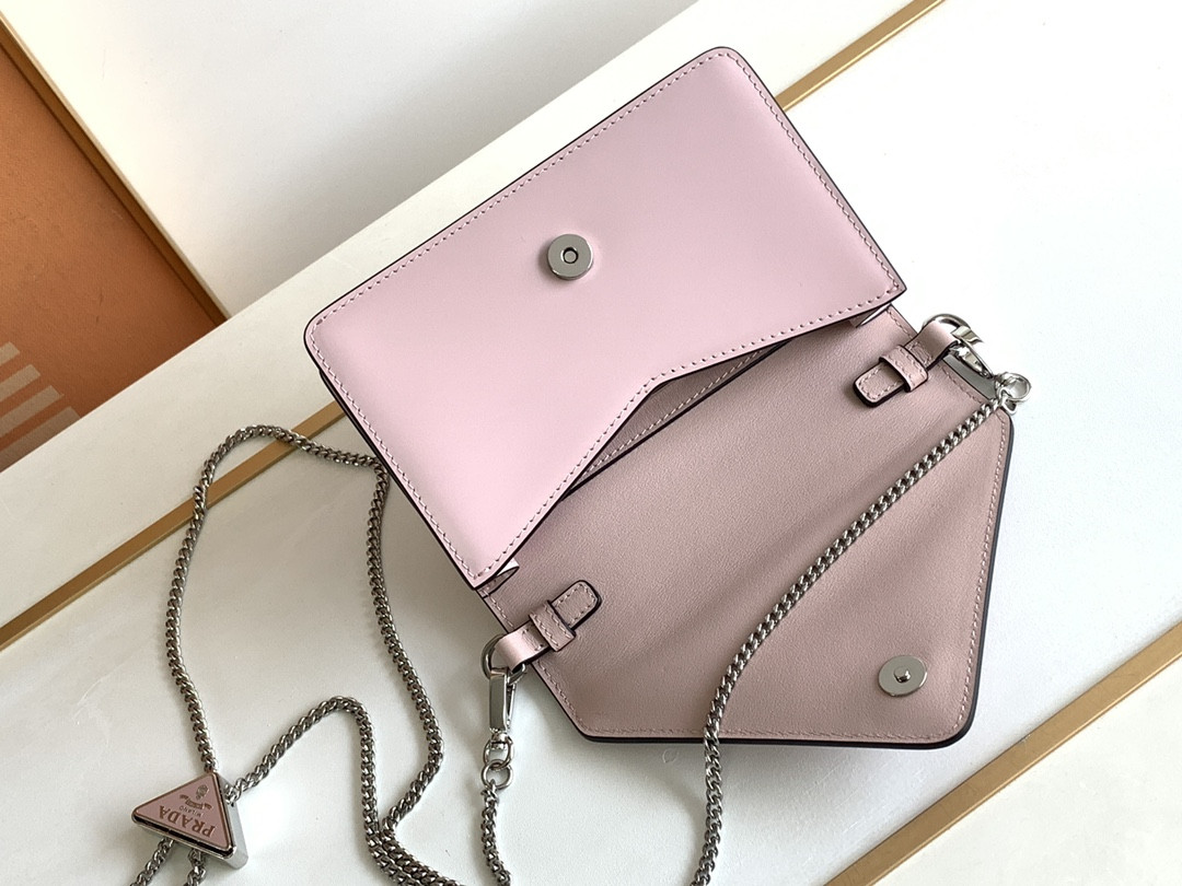 Pra*a Brushed Leather Shoulder Bag 17x 9.5x3.5cm