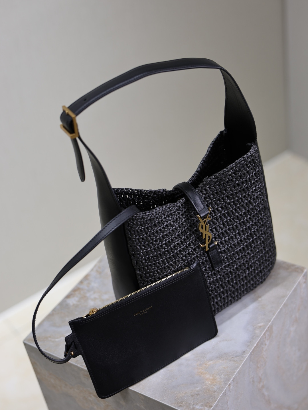 Y51 LE 5 À 7 Soft Small (Raffia/Leather) 22x22x7-9cm