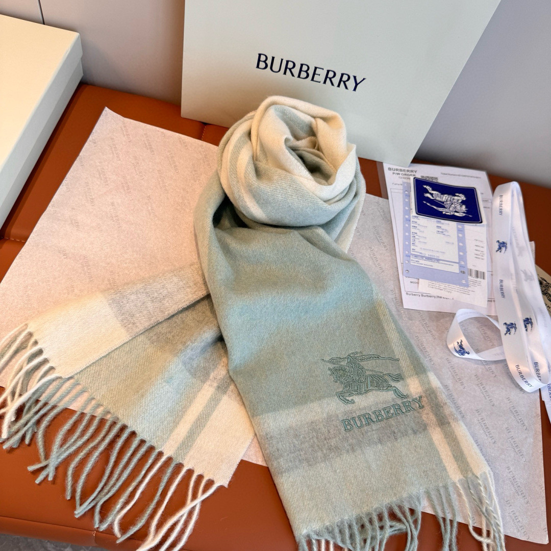 Bv*b*rry scarf 32x180cm 100% cashmere