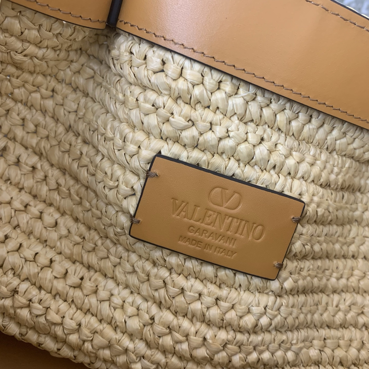 Va1e*ntin0 Garavani Medium Raffia Shopping Bag 35x25x17cm